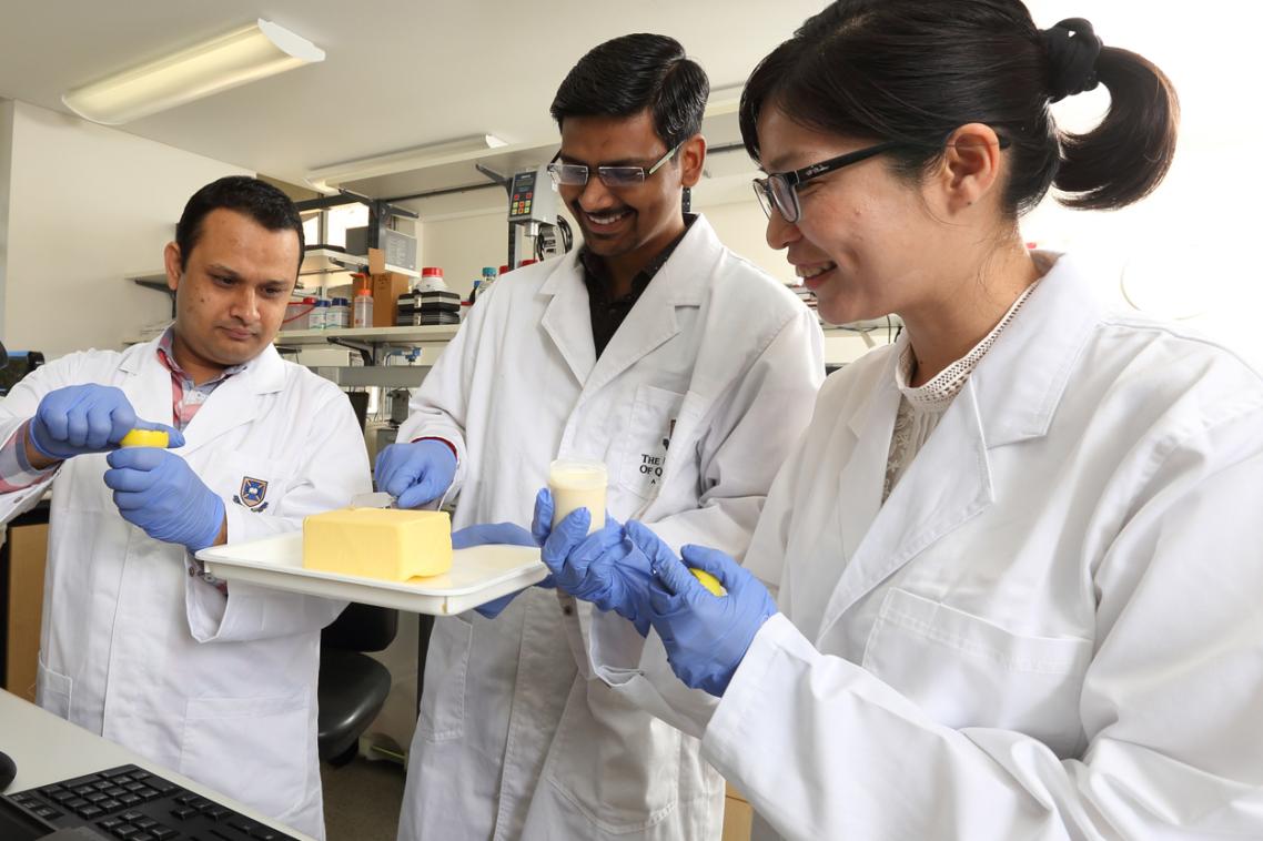 The nanoemulsions team is examining the characteristics of milk fat crystals