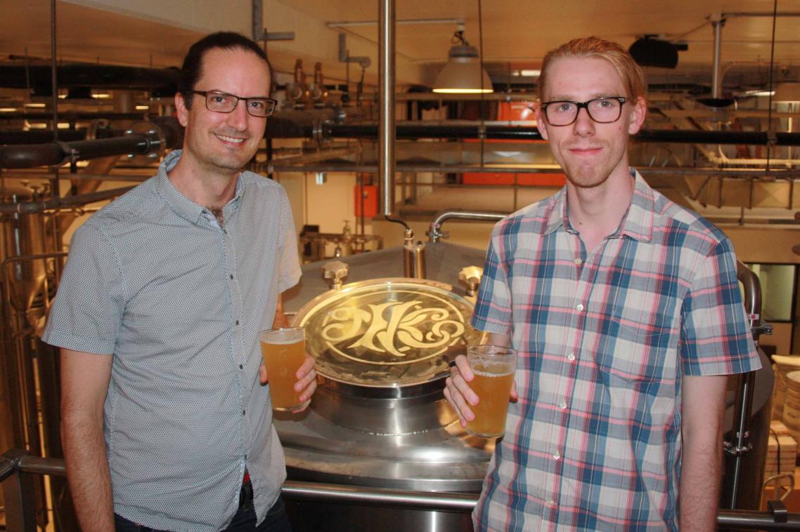 PhD student Edward Kerr (right) and his supervisor Ben Schulz