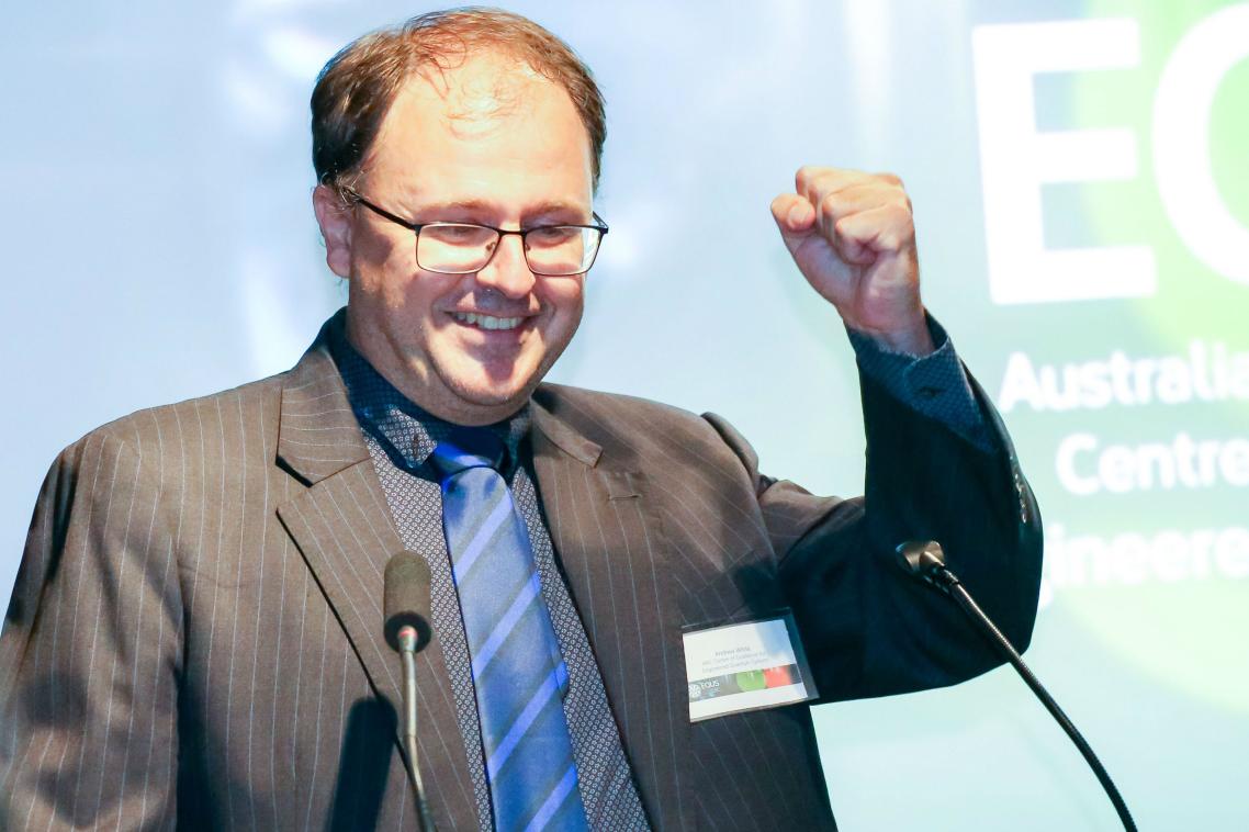 Professor Andrew White at the launch