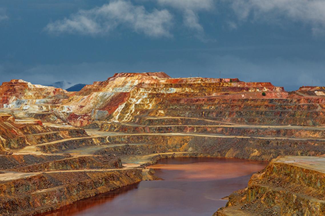 A mine waste site