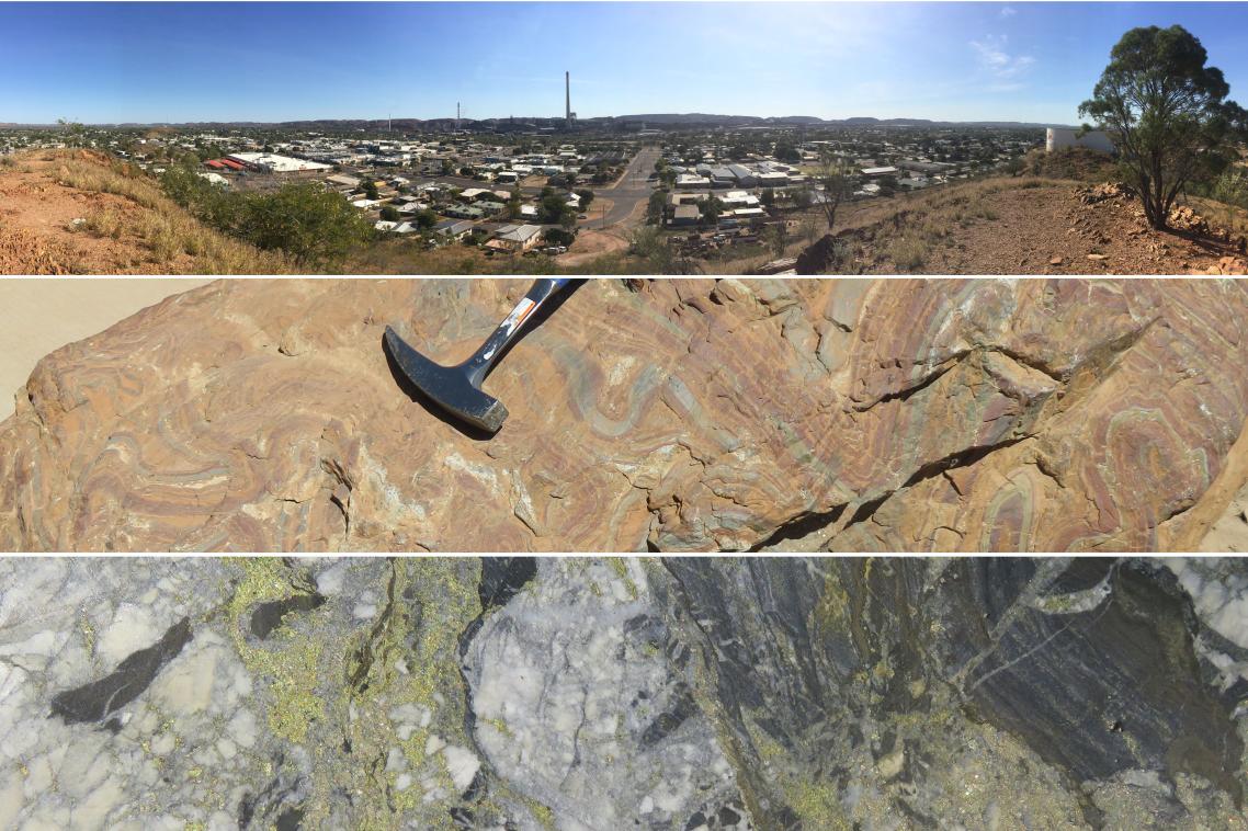 Mount Isa mine and city; weathered zinc ore, and high grade copper ore