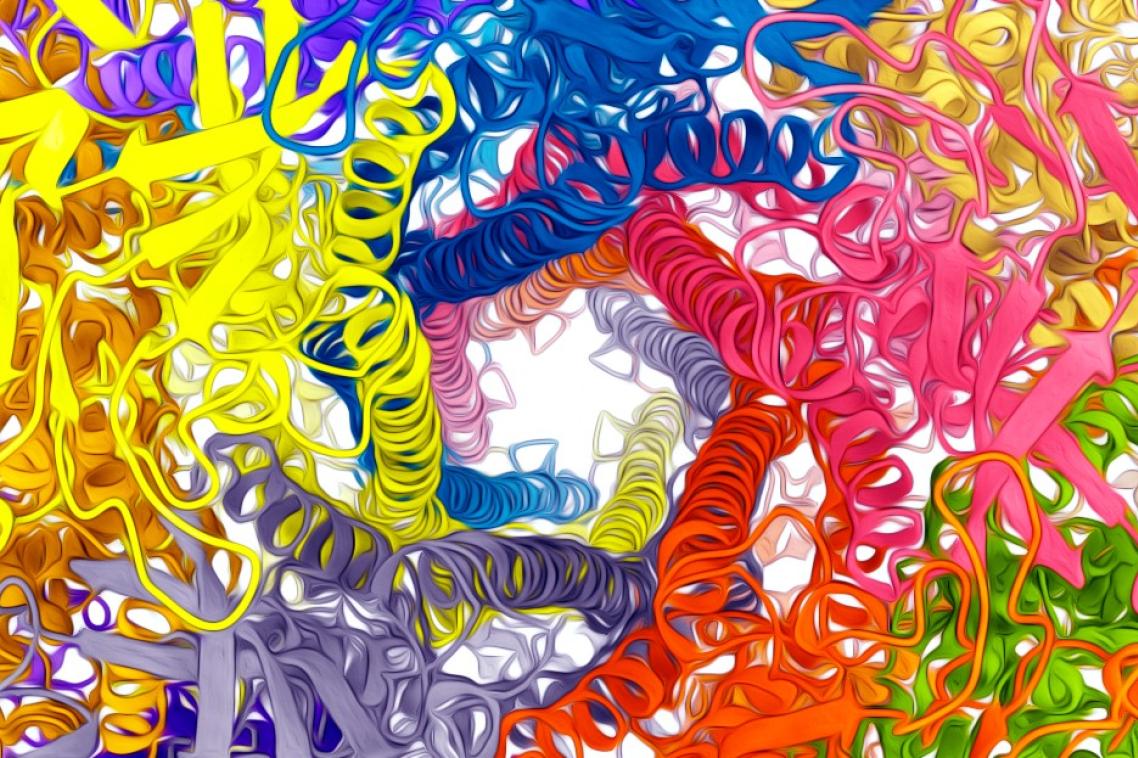 Structure of the YenTcA toxin complex looking down through the central channel.