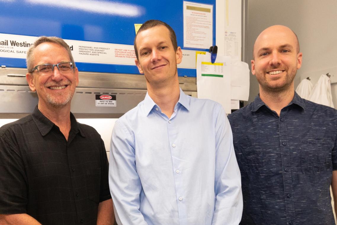 Professor Paul Young, Dr Keith Chappell and Dr Dan Watterson. 