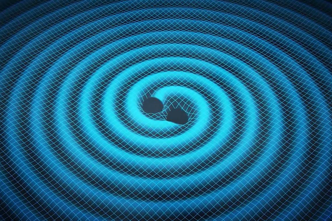 When two black holes experience their final death spiral before merging, they emit ripples in the fabric of spacetime itself. Swinburne Astronomy Productions.