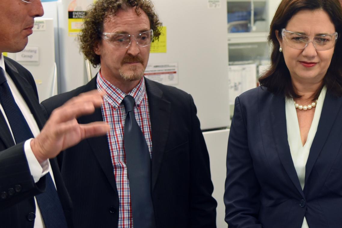 Queensland Premier Annastacia Palaszczuk launching StemCARE at UQ today.