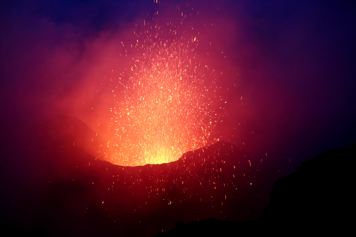 An eruption at Mount Etna. Photo: John Caulfield.