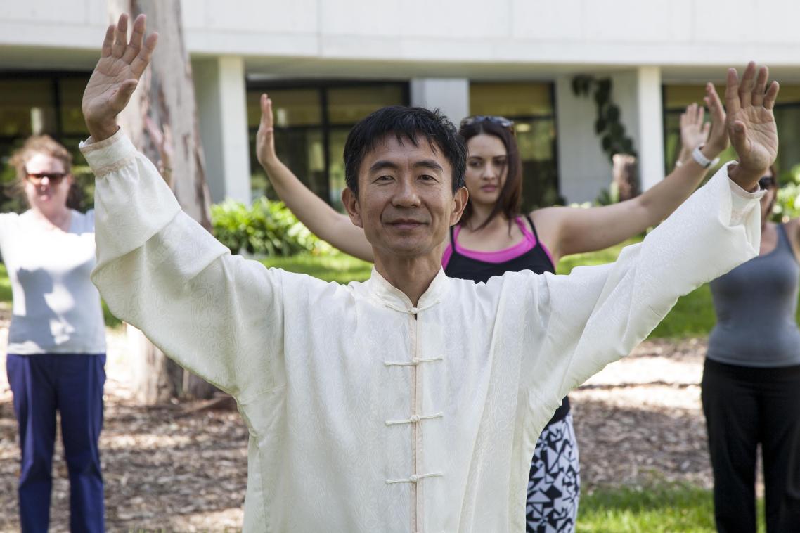  UQ’s Dr Xin Liu’s Tai Chi-based exercise program targets obese people suffering depression, anxiety and stress.