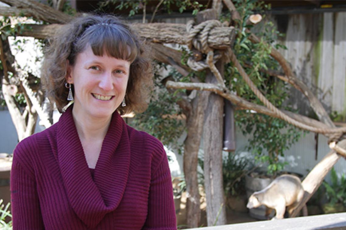 Dr Tamara Keeley and a Lumholtz tree kangaroo