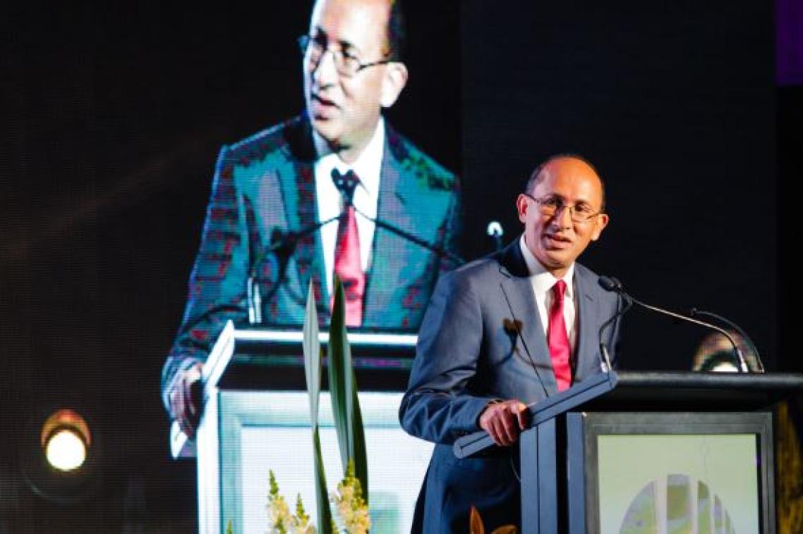Chancellor Peter N Varghese AO speaks at the ceremony this week