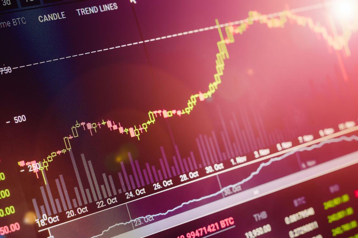 Data analysing the price change of cryptocurrency. (Image credit: ezstudiophoto/Adobe Stock)