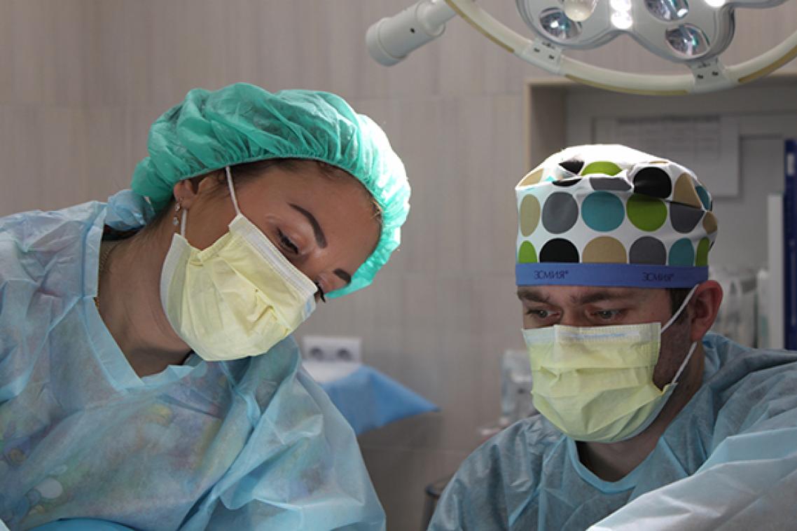 Two doctors in surgery