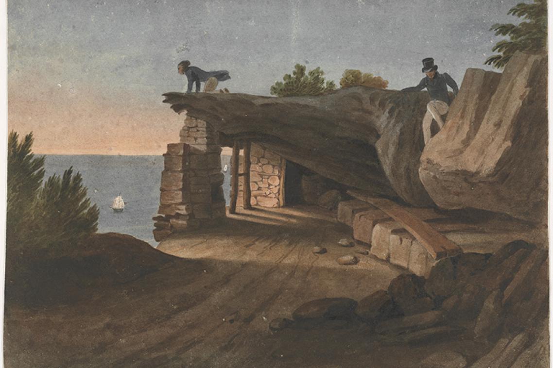 A watercolour by artist Augustus Earle, from the Rex Nan Kivell Collection; NK12/36 - National Library of Australia.