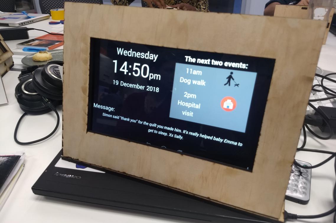 Dementia prototype calendar