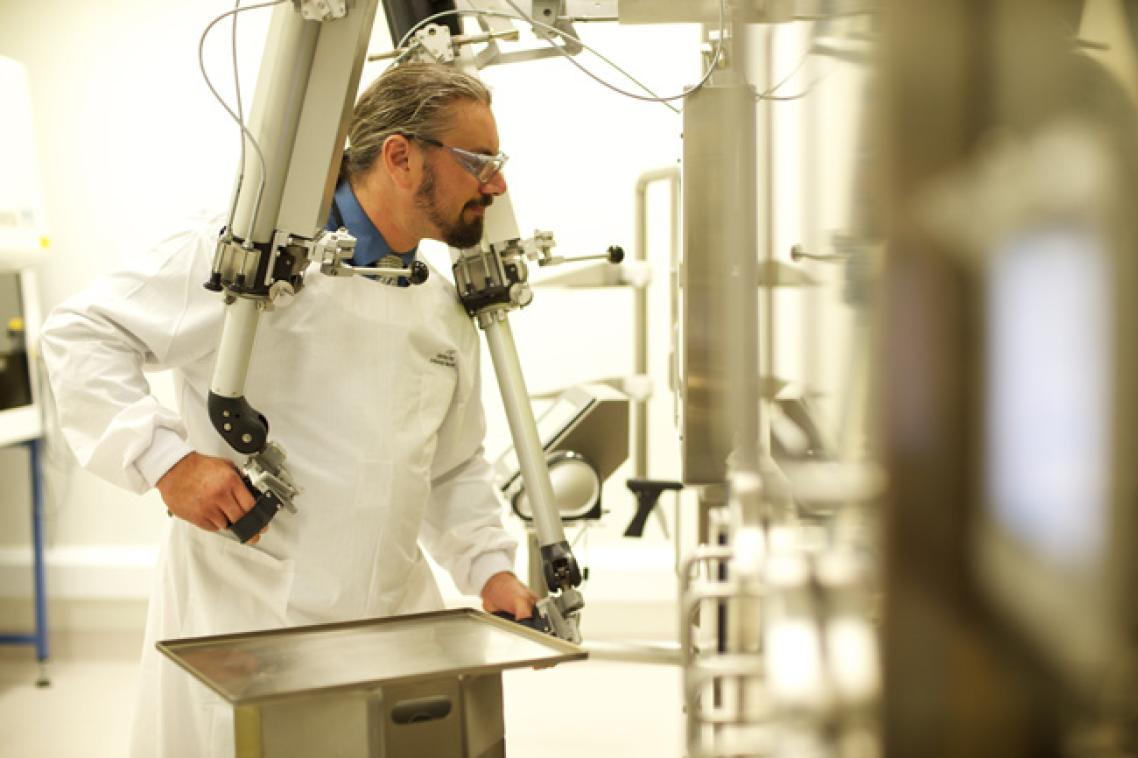 CAI researcher Damion Stimson will use the existing equipment, such as the hot cells (pictured), for research and development of the molecular imaging agents
