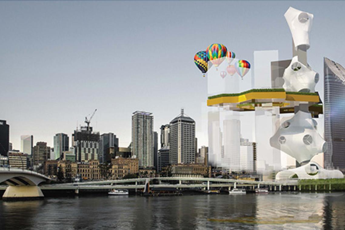 Master of Architecture student Jeremy Field’s alternative proposal for the Queen’s Wharf Casino site