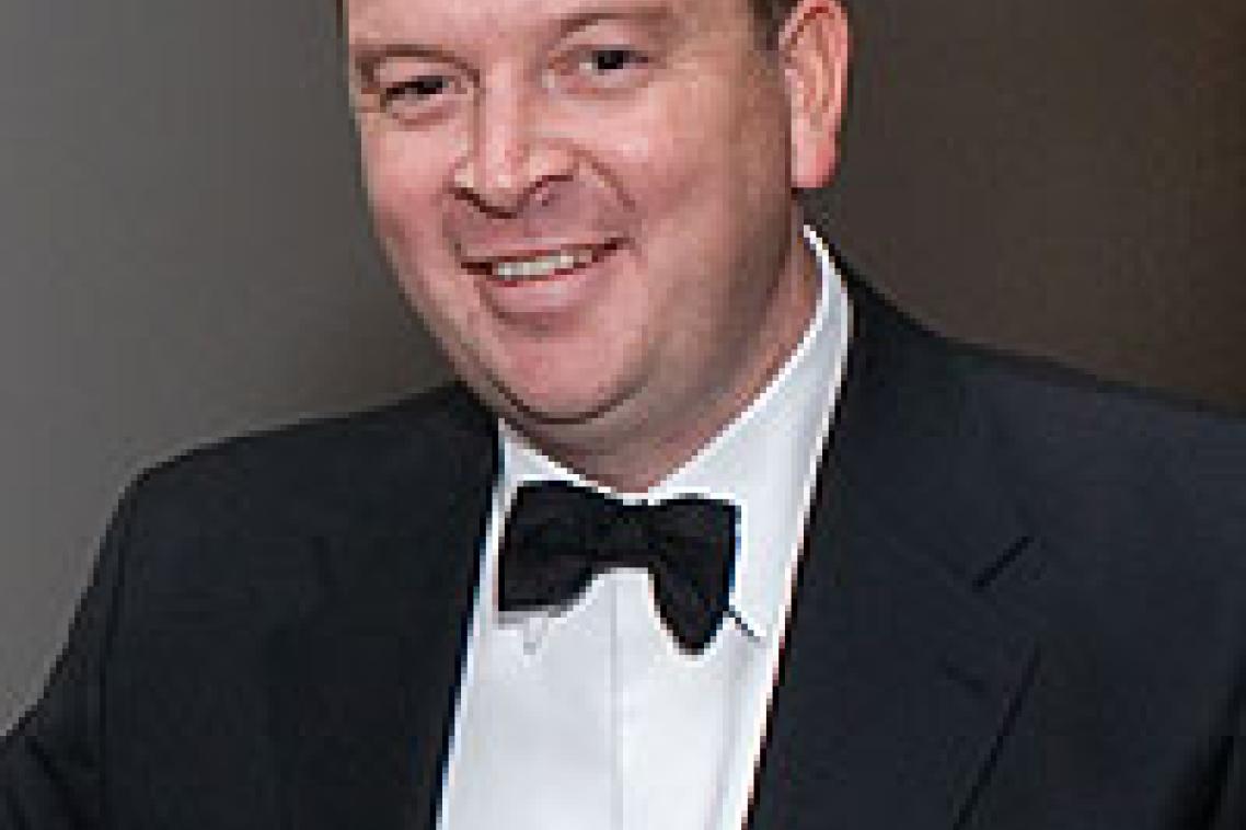 Robert Dann at the “Courting the Greats” gala dinner at UQ on Saturday night.