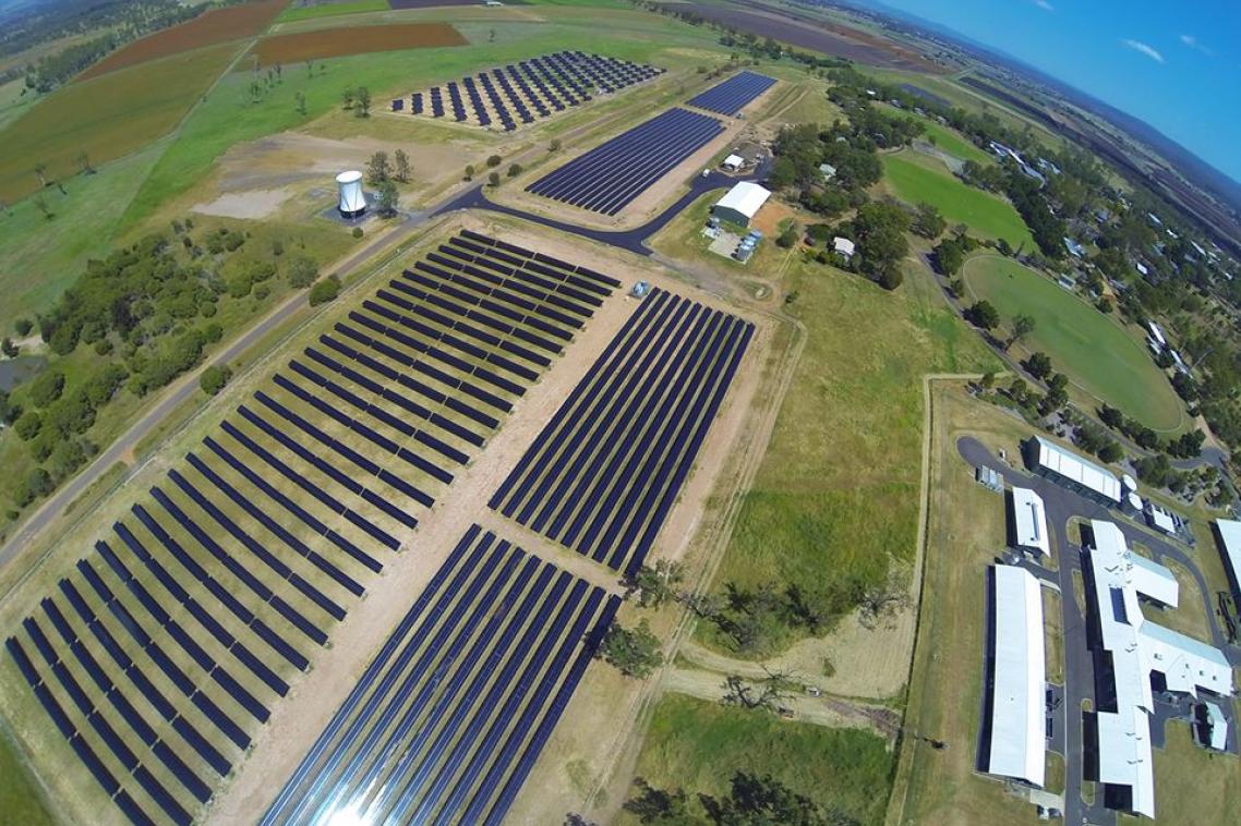 The solar research facility at UQ's Gatton campus.
