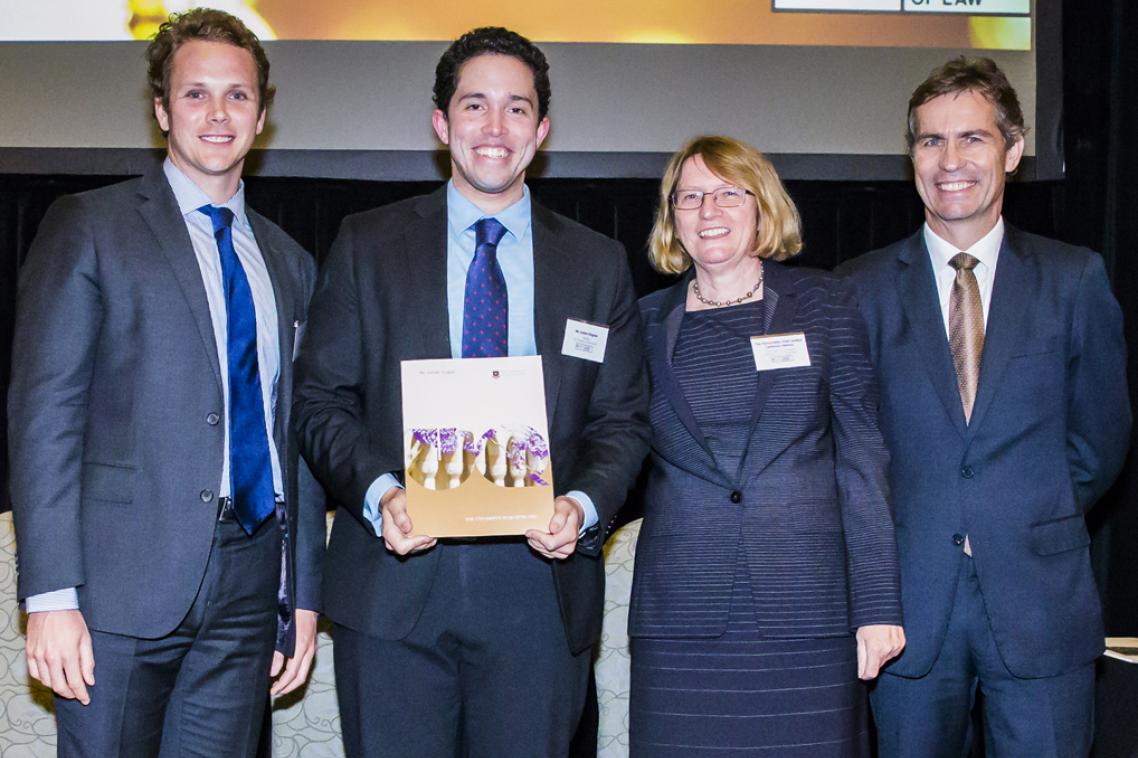 Dan Rogers, Jordan English, Chief Justice Catherine Holmes, Professor Peter Høj