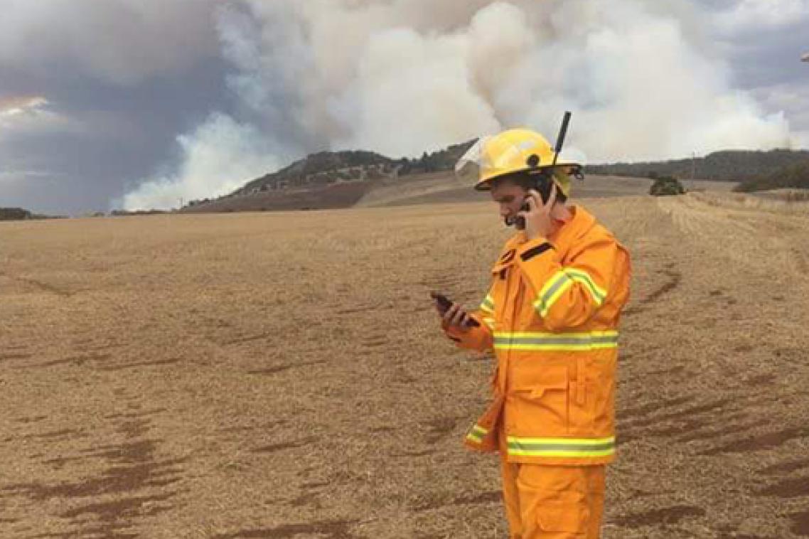 Nick McCarthy conducting field research