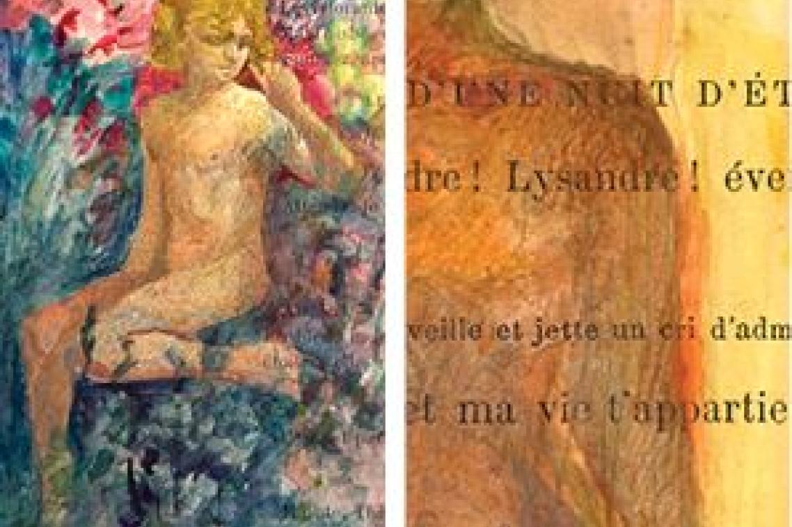 Pinckney Marcius-Simons (USA, 1867-1909); watercolour illustrations painted onto the pages of an 1886 French edition of A Midsummer Night's Dream, translated by Paul Meurice. 1908. Courtesy of the Folger Shakespeare Library.