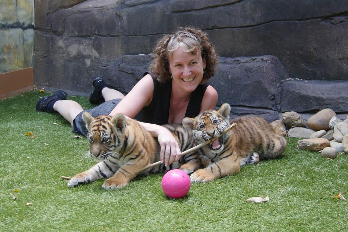 Dr Tamara Keeley with Adira and Akasha