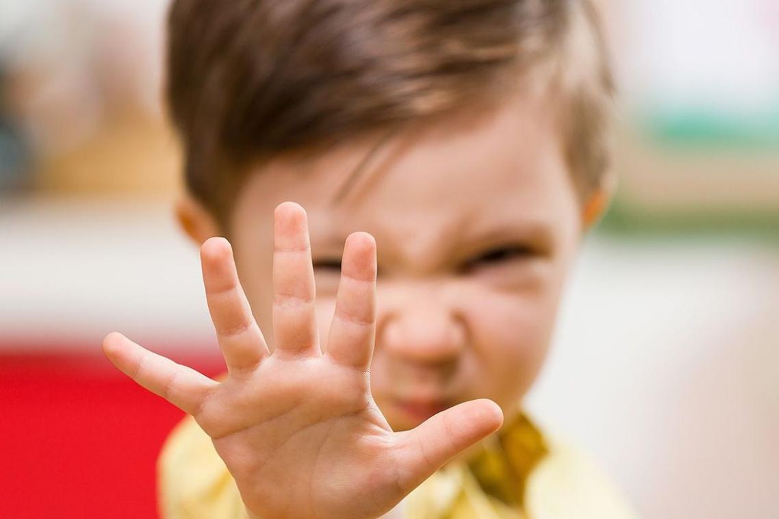 A child having a tantrum